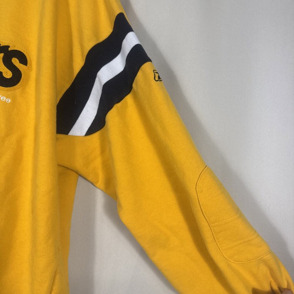 Pittsburgh Steelers Reebok Gridiron NFL Classic Sweatshirt XL Gold Y2K Football - Picture 7 of 12